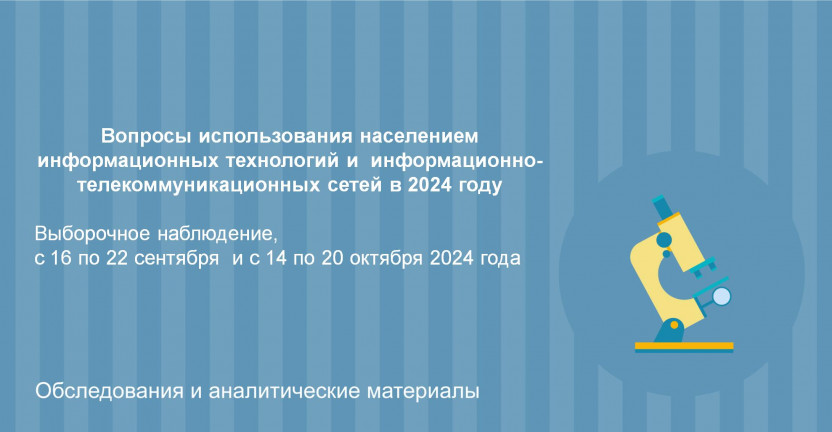 О Выборочном наблюдении по вопросам использования населением информационных технологий и информационно-телекоммуникационных сетей в 2024 году